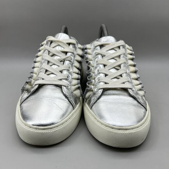 Tory Burch Gray and Silver Athletic Shoes with Sleek Design - Picture 2 of 12